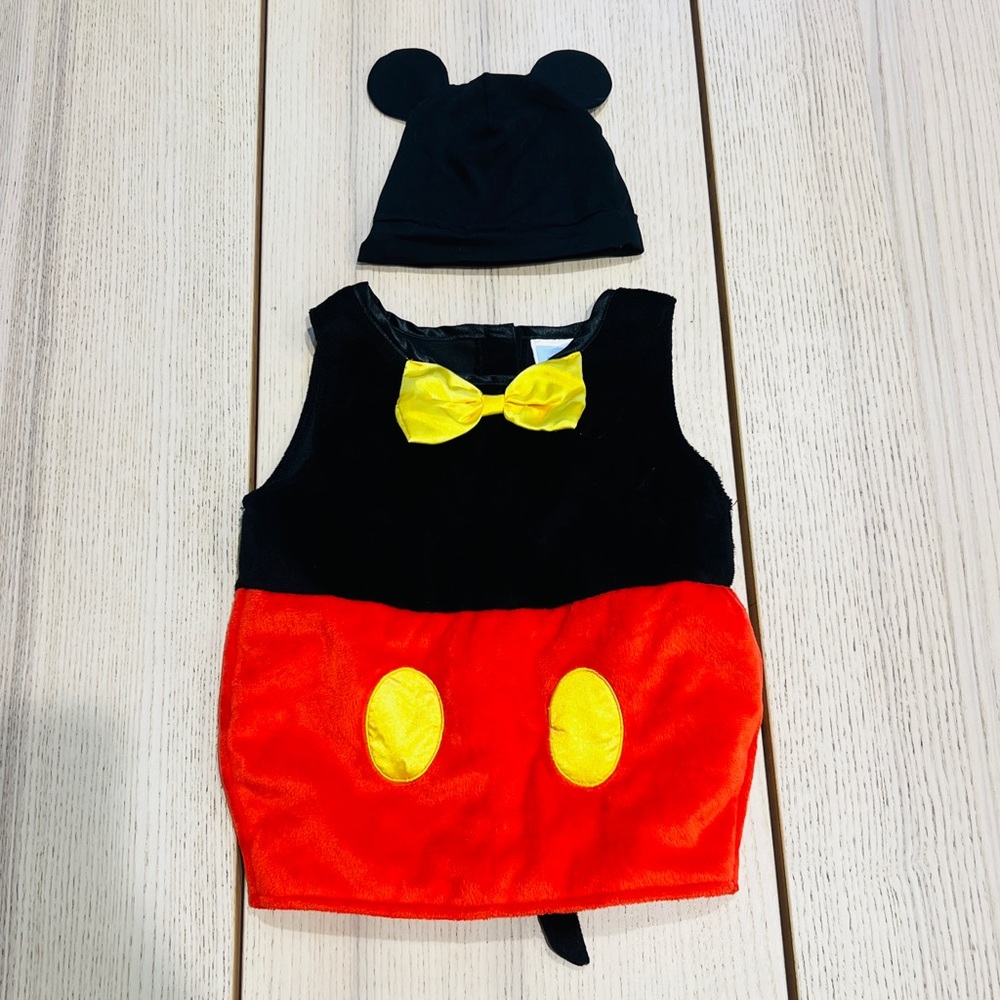 Disney baby kids Mickey mouse toddler one Piece costume w hat 6-12 months